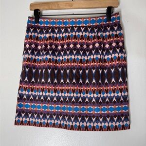 J Crew Turkish Jacquard Geometric High Waist Mini Skirt Jewel Mod‎ 4